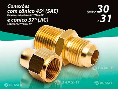 Conexões com cônico 45º(SAE) e 37º(JIC)