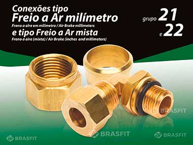 Conexões tipo freio a ar milímetro e mista